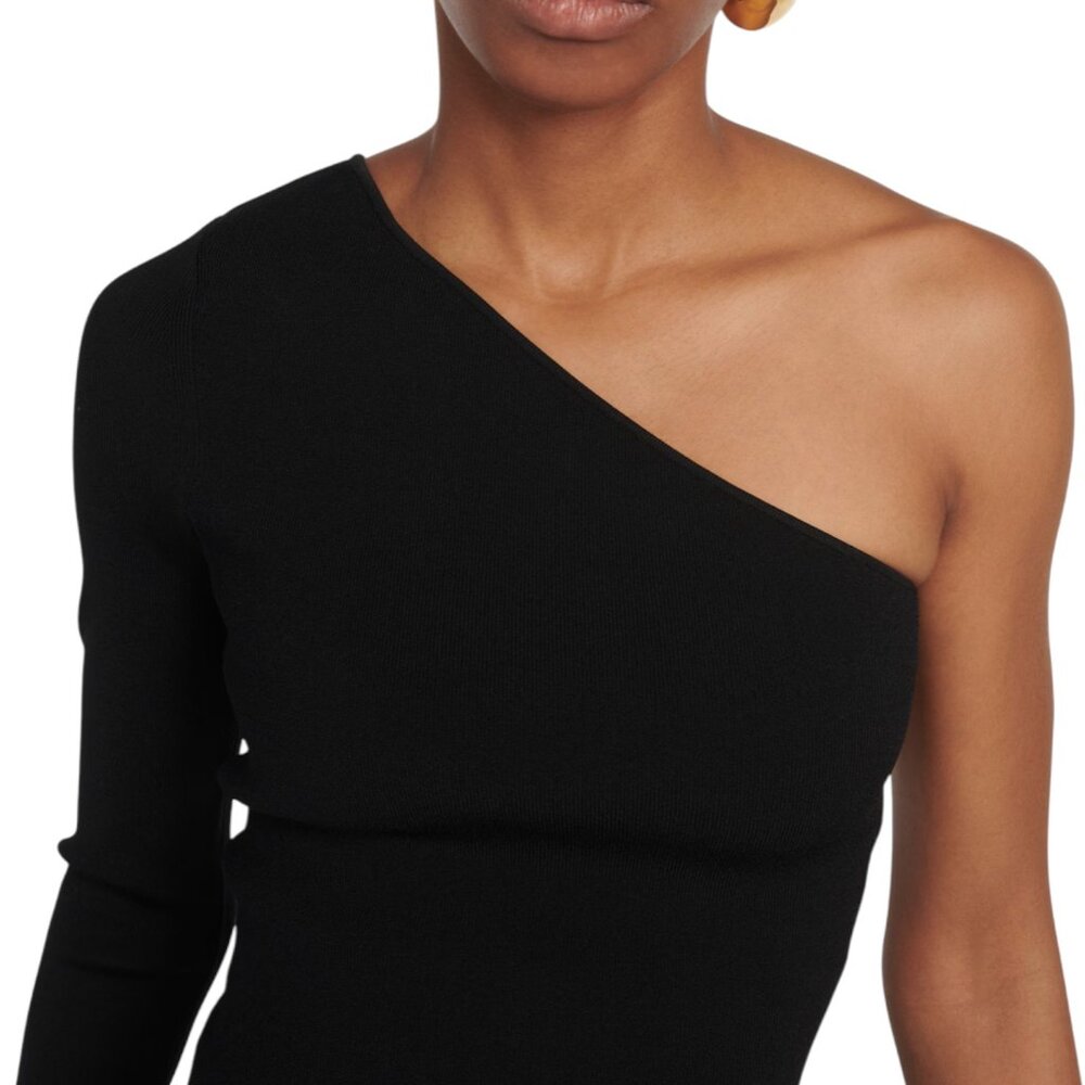 NWT Victoria Beckham VB Body One Shoulder Top Black Size UK 10 (US 6) -MSRP $540 - Picture 2 of 5